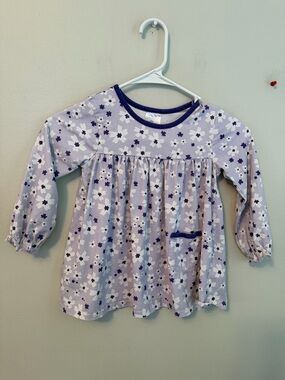 Stitchy Fish Lavender Floral Long Sleeve Top